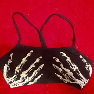 🖤Amazing See You Monday Skeleton Bra